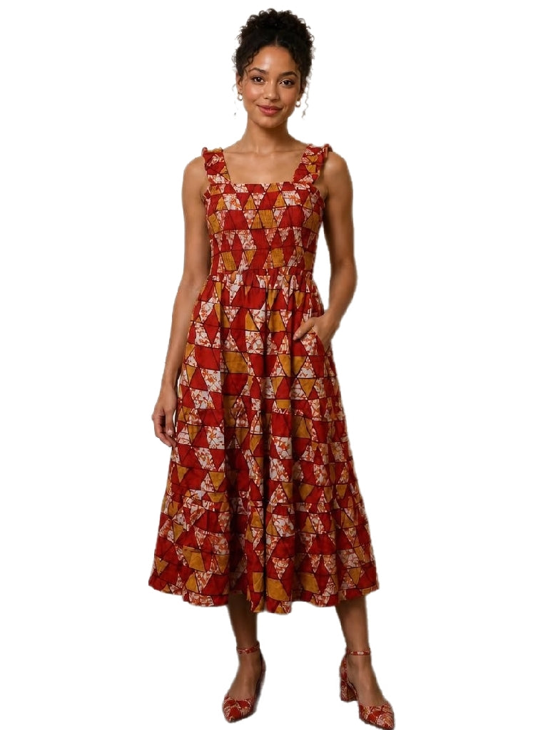 Nice African Print Midi Dress