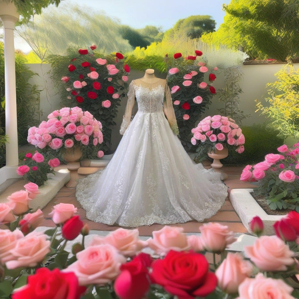Long Sleeves Lace Wedding Gown