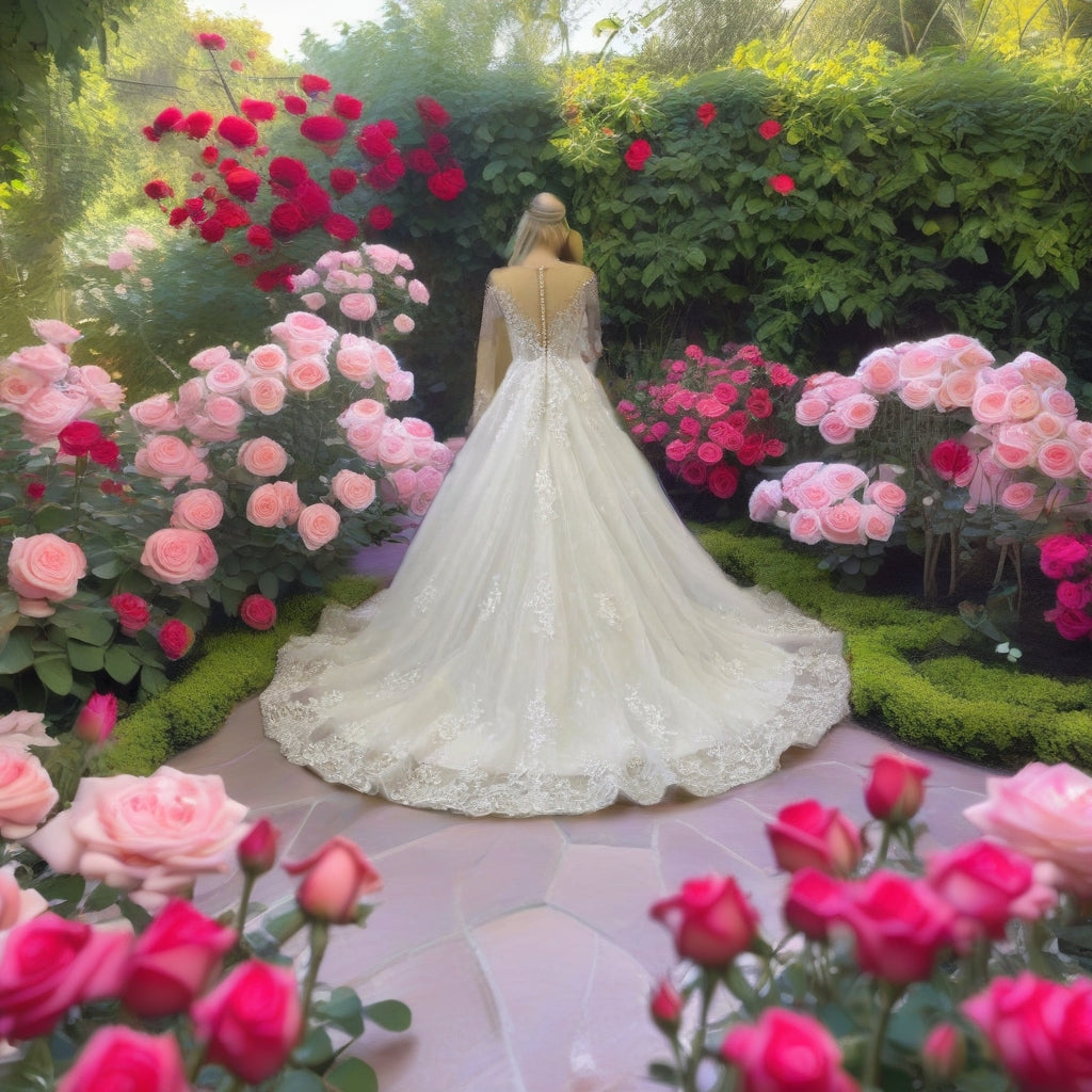 Long Sleeves Lace Wedding Gown