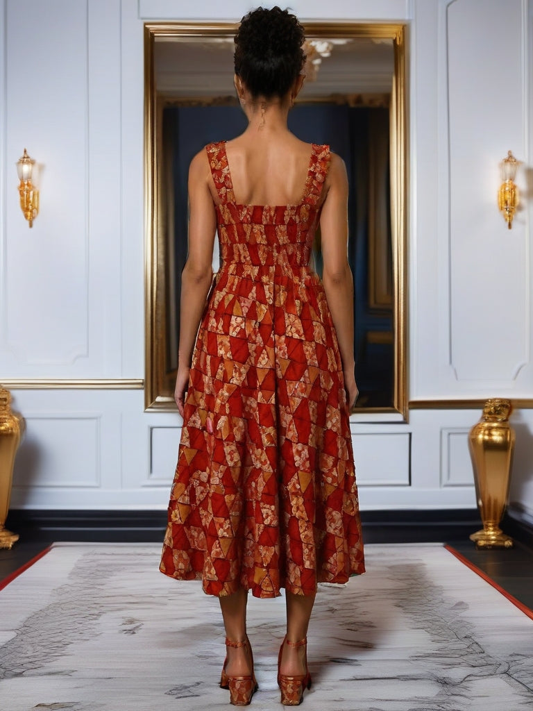 Nice African Print Midi Dress