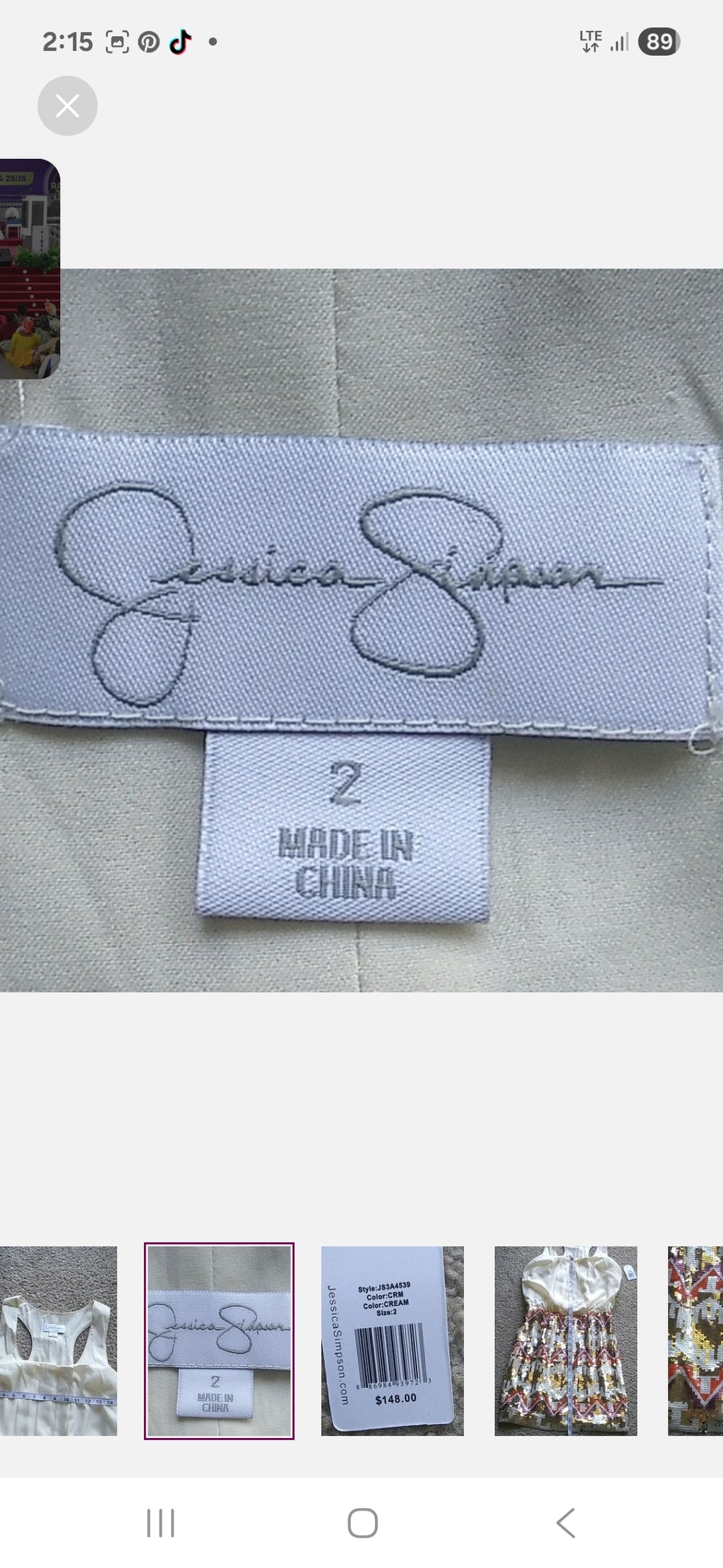 Jessica Simpson Mini Dress