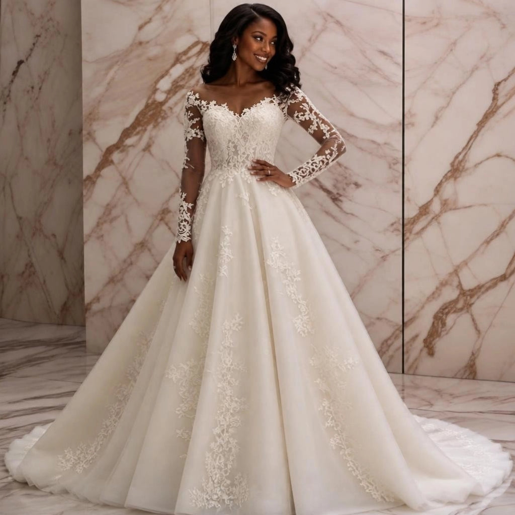 White Plus Size Wedding Gown | Made to Order