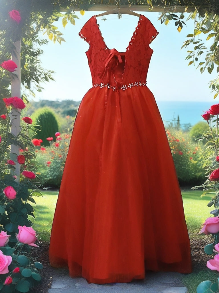 Maxi Gown with Short Sleeves