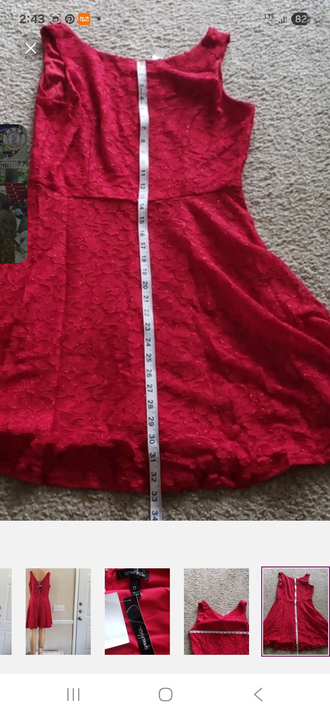 Speechless Lace  Mini Junior  Dress