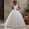 White Plus Size Lace Wedding Gown