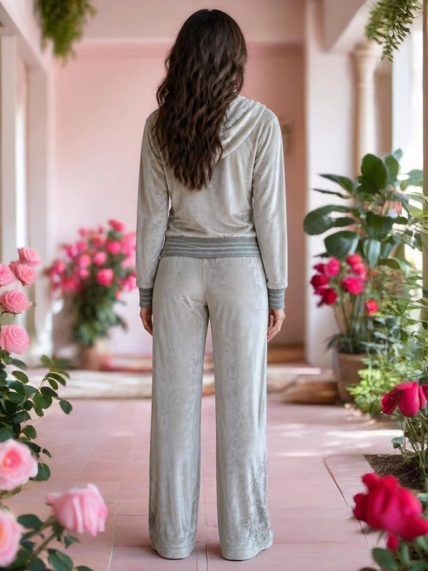 NICE BCBG Velour Tracksuit Set